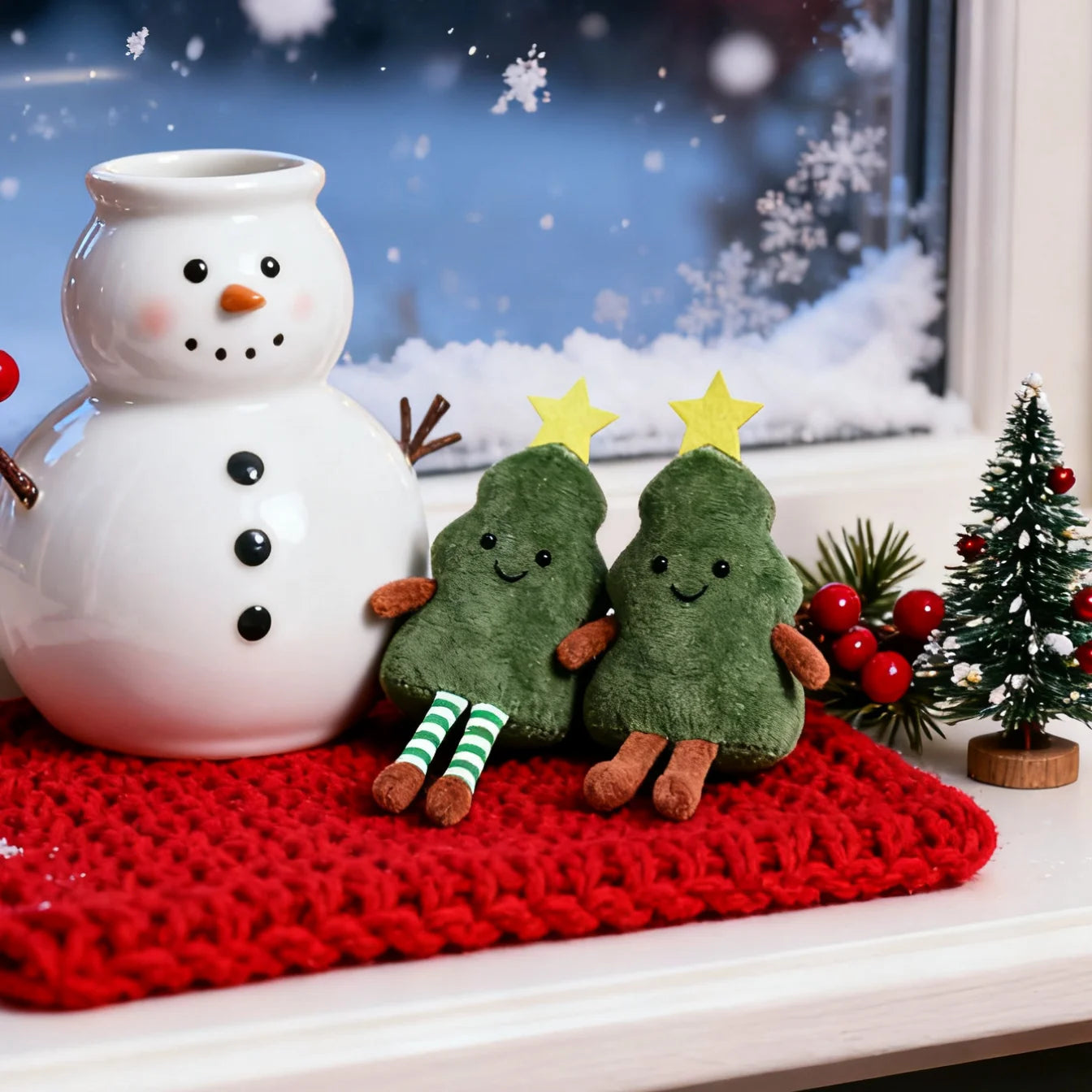 Christmas New Year Decoration Cute Plush Avocado Pendant Xmas Tree Doll Home Party Festival Living Room Desktop Ornaments