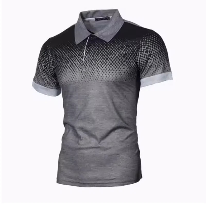 2025-26 New Style Men's Summer Round Dot Short-Sleeved High-Quality Classic Fit Casual Polo Shirt Top