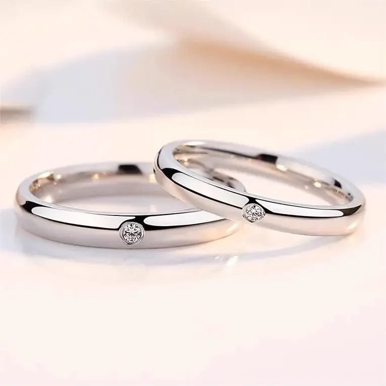 Couple's Ring 100% 925 Sterling Silver D Color Moissanite Diamond Rings for Women 14K Gold Plated Wedding Eternity Ring Jewelry - You Offer