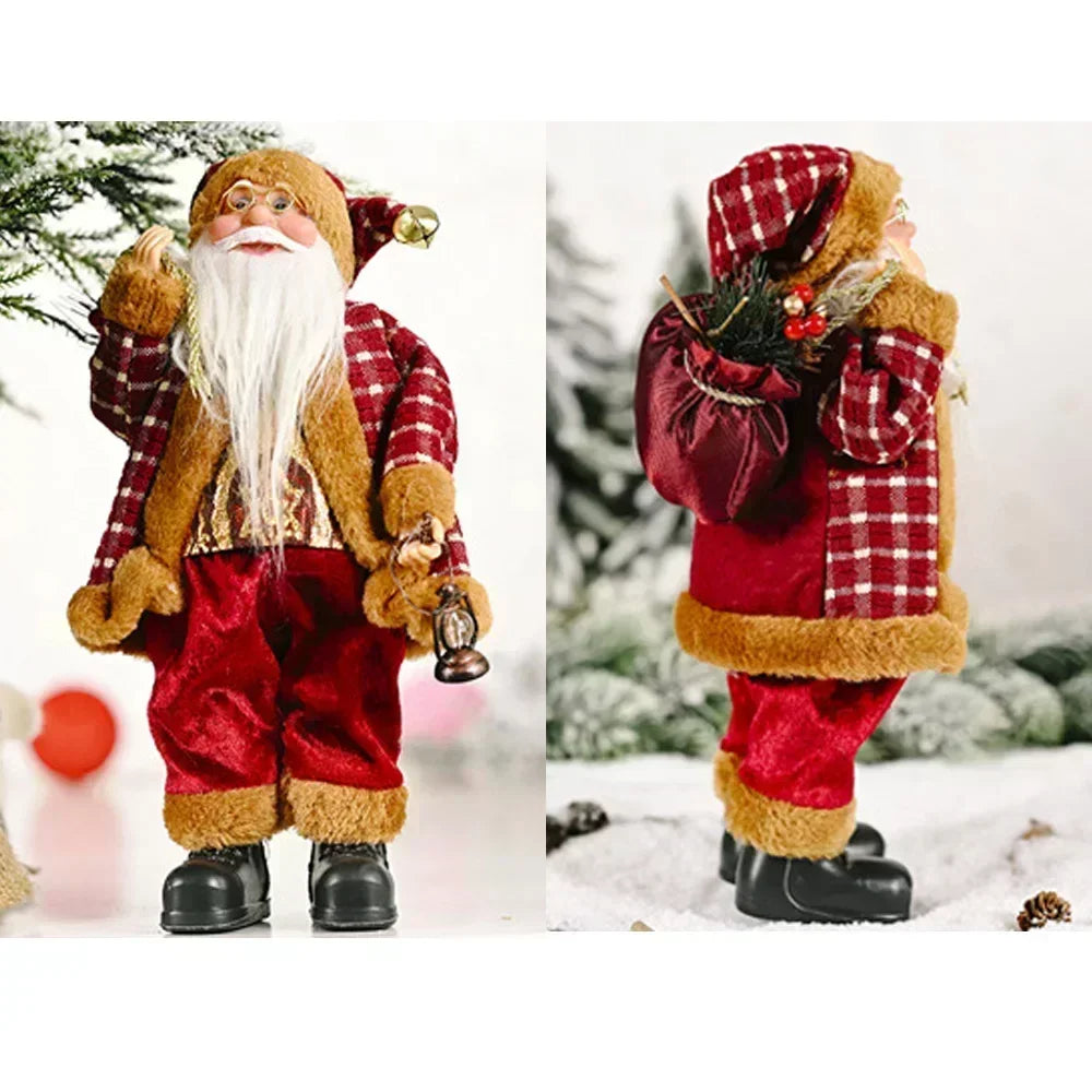 1~4PCS 2025 Christmas Decoration for Home Santa Claus Doll 30cm Navidad Party Decor Xmas Ornaments New Year Gift