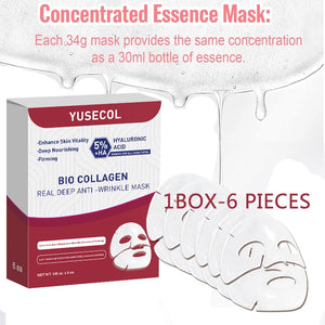 Korean Bio Collagen Anti-aging Face Mask Hyaluronic Acid Deep Hydrating Moisturizing Whitening Lightening Facial Skin Care