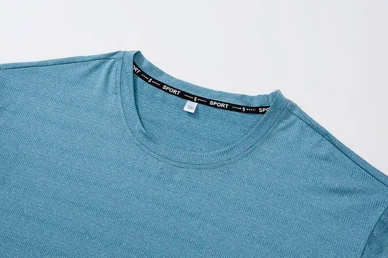 Plus Size T-Shirt Men 5XL 6XL 7XL 110-175kg Sport Quick Dry Breathable Running Gym Tees Round Neck Short Sleeve Oversized Tops