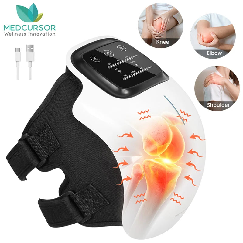 Medcursor Electric Heating Massage Knee Pad Wireless Heated Knee Massager Temperature Hot Compress Vibration Massage - You Offer