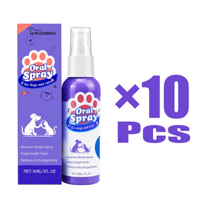30ml Pet Oral Health Spray Dental Stain Cleaning Cats Dogs Teeth Grooming Plaque Tartar Remover Freshen Breath Healthy Oral Care