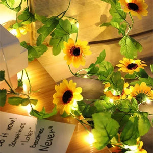 Vine Hanging Garland String Light Artificial Lvy LED StringLight for Bedroom Party Garden Wall Room Battery Powered