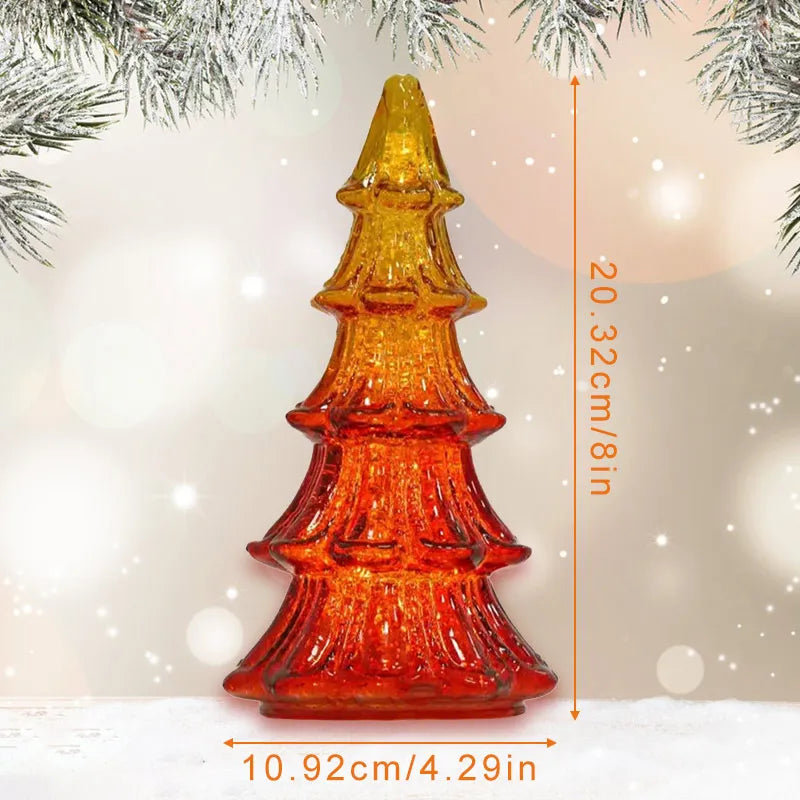 Pretty Christmas Tree Crystal Glass Christmas Tree Ornaments for Table Top Centerpiece Mantel Window 2026 Christmas Gifts
