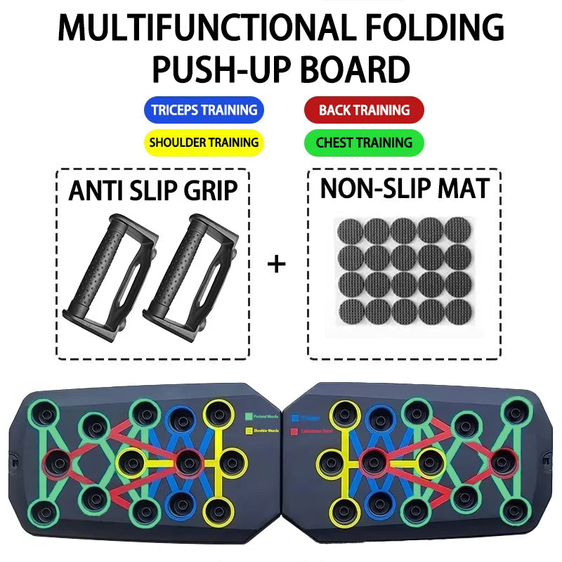 Push-up Board Set Portable Multifunctional Push-up Bar Foldable Fitness Equipment For Chest Abdomen Arms/Back Training - You Offer