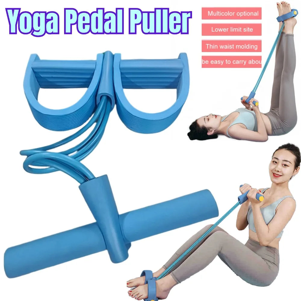 Pedal Pulling Resistance Band Sit-up Assistant with Slimming Belly Female Fitness Yoga Equipment Household Fitness Pulling Rope - You Offer