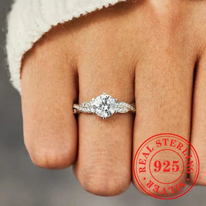 CHAOSHI High End 925 Sterling Silver Thin Rings New Trendy Luxury Temperament Women Fine Jewelry Anniversary Finger Accessories - You Offer