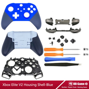 Replacement Housing Shell Kit For Xbox Elite Series 2 Controller Front Case Back Cover LB RB Bumper Button Grips Carry Bag