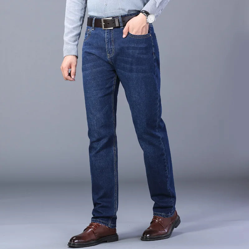 2025 NEW Men's Fashion Business Jeans Classic Style Casual Stretch Slim Jean Pants Male Brand Denim Trousers Long Pants - You Offer