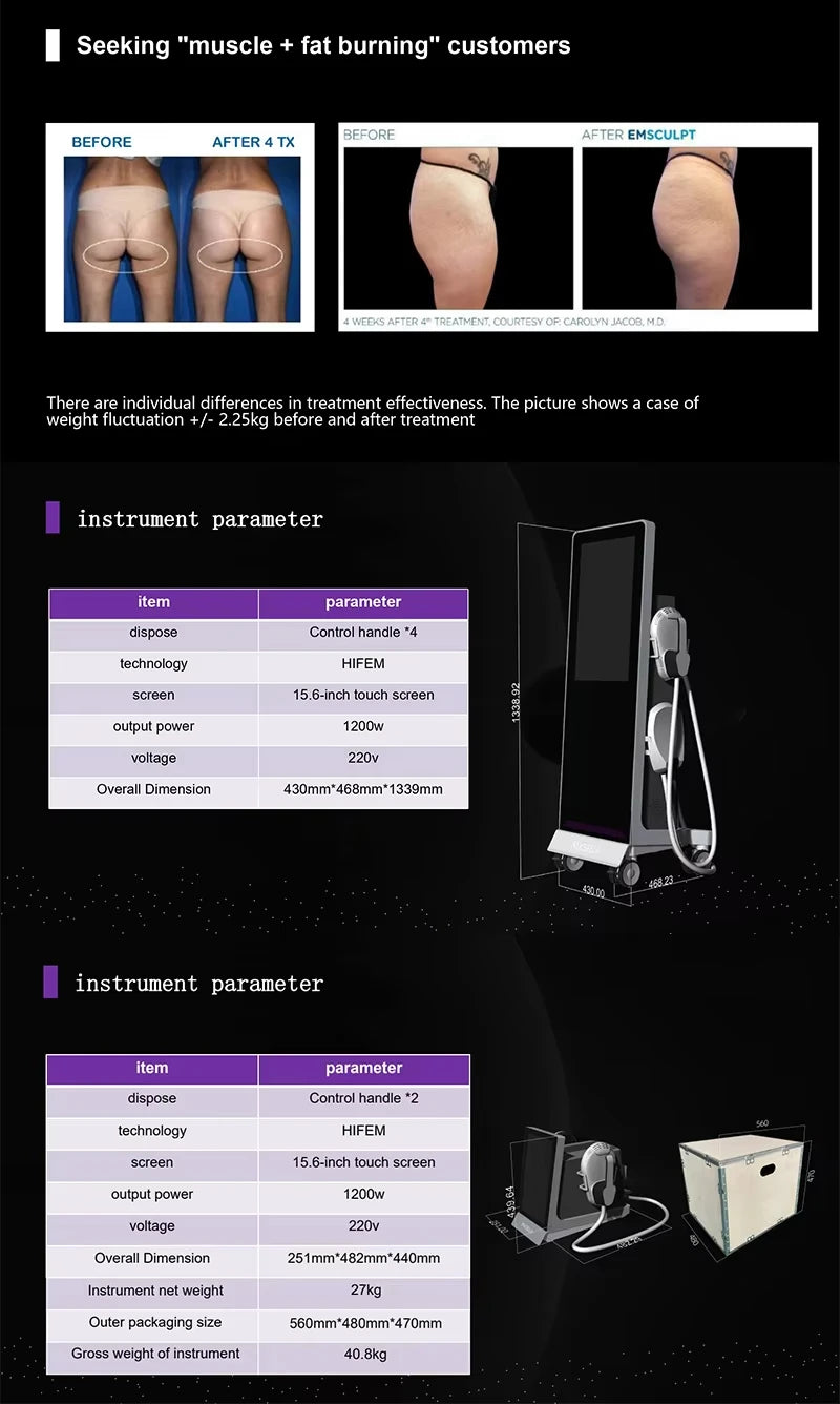 16 Tesla Mobile 8500W Ems Body Sculpting Machine 4 in1 Neo Ems Muscle Stimulator 2025 New