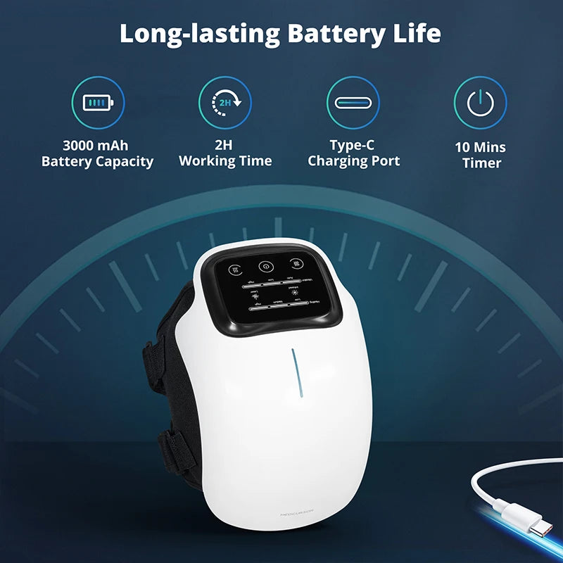 Medcursor Electric Heating Massage Knee Pad Wireless Heated Knee Massager Temperature Hot Compress Vibration Massage - You Offer