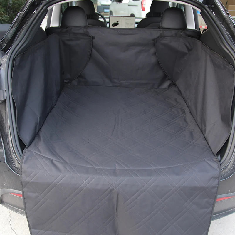 Rear Trunk Pet Mat for Tesla Model Y Juniper 2025 HW4.0 2024 Dog Seat Cover Fabric Oxford Waterproof Pad Bed Interior Protect