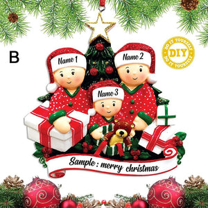 Christmas Pendant DIY Personal Family Christmas Decorations For Home 2023 Navidad Christmas Tree Hanging Ornament New Year 2024