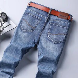Mens High Quality Jeans Fashion Straight Denim Pants Men Classic Casual Jeans Male Plus Size Denim Trousers Ripped Jeans 28-40 - You Offer