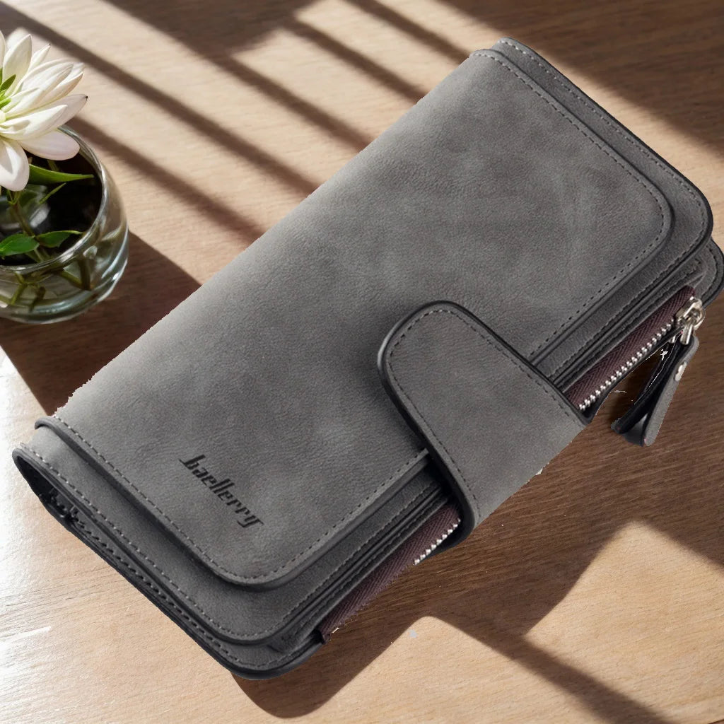 Long Wallet For Women Large Capacity Trifold Credit Card Holder Organizer Clutch Cellphone Handbag - You Offer