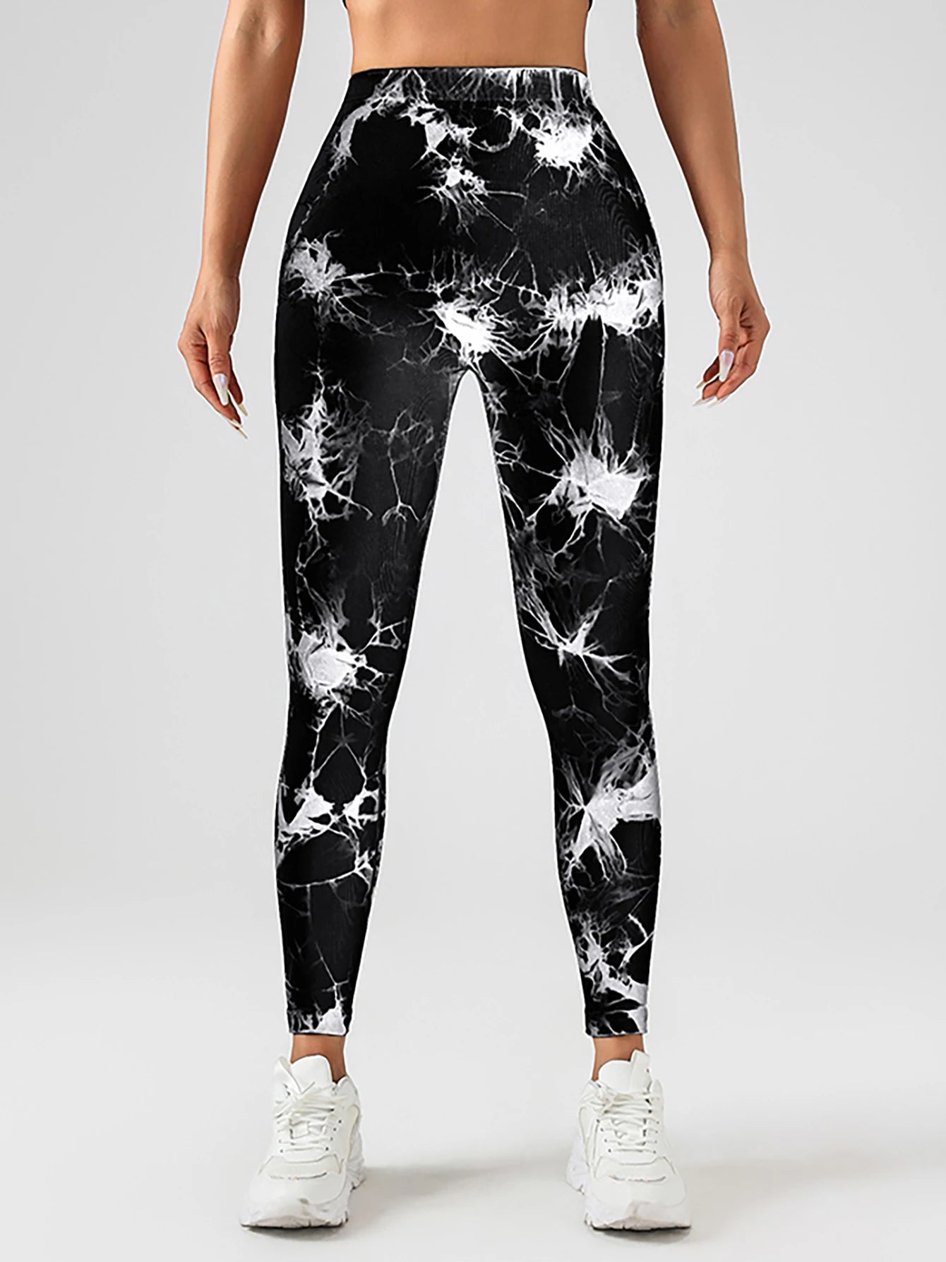 US Local Women‘s Spandex Tie Dye Scrunch Butt Lifting V Back Leggings Buttery Soft High Waist Booty Yoga Pants - You Offer