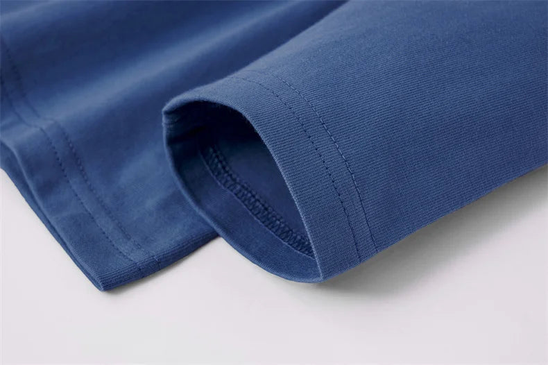 Top Quality 100 % Cotton Fashion Brand Plain Round Neck Trending New T Shirts Men Long Sleeve Tops Casual Classic Mens Clothes