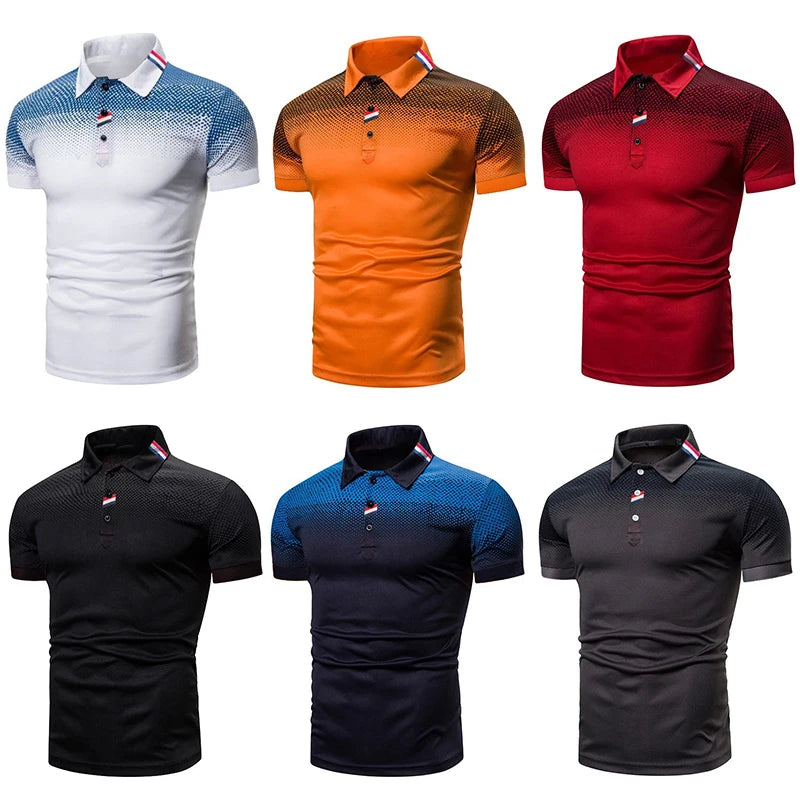Summer Mens Polo Shirt Slim Casual Business Shirts Short Sleeve Luxury Polo t Shirts For Men Formal Soccer Top Football t Shirt