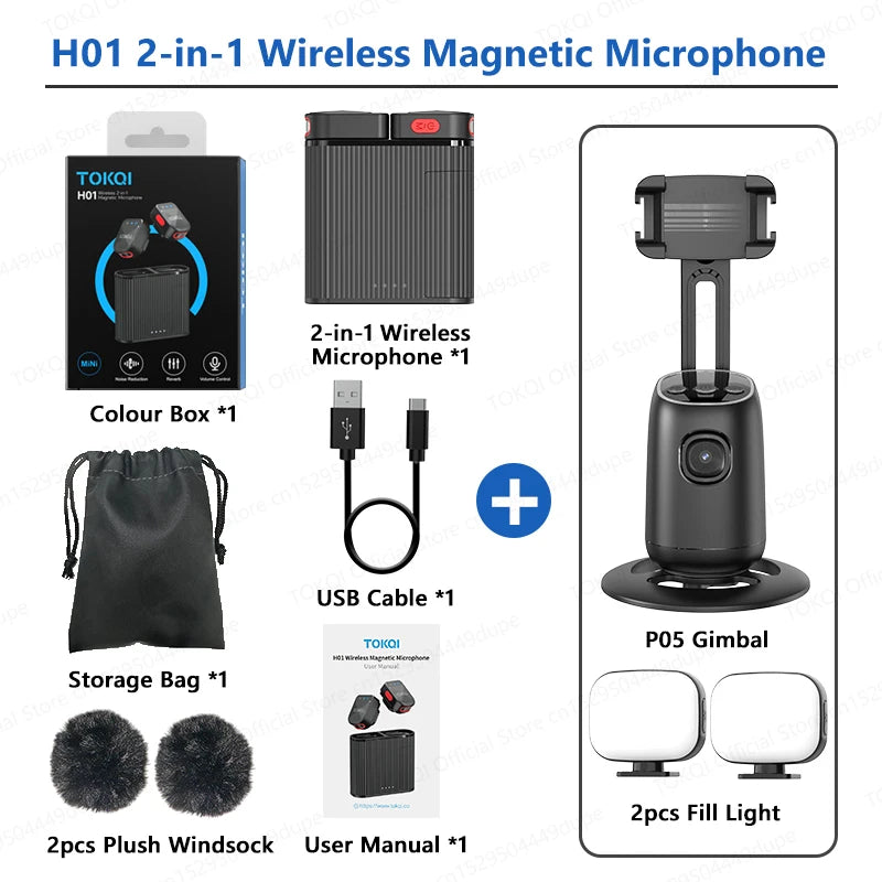 Mini Wireless Lavalier Microphone Bluetooth Magnetic Mic for Iphone Android Mobile Live Streaming Recording Vlog Video, Gaming
