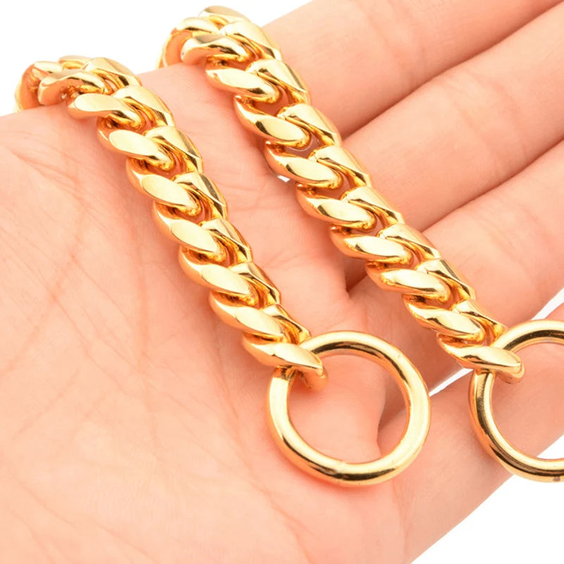 Metal Training Dog Choke Chain Collars for Large Dogs Pitbull Bulldog Durable Stainless Steel Dog Slip P China Collar