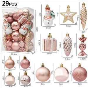 20/29pcs Christmas Ball Decoration Hanging Christmas Tree Pendant Ornaments For Home Room Decor New Year 2026 Gifts Accessories