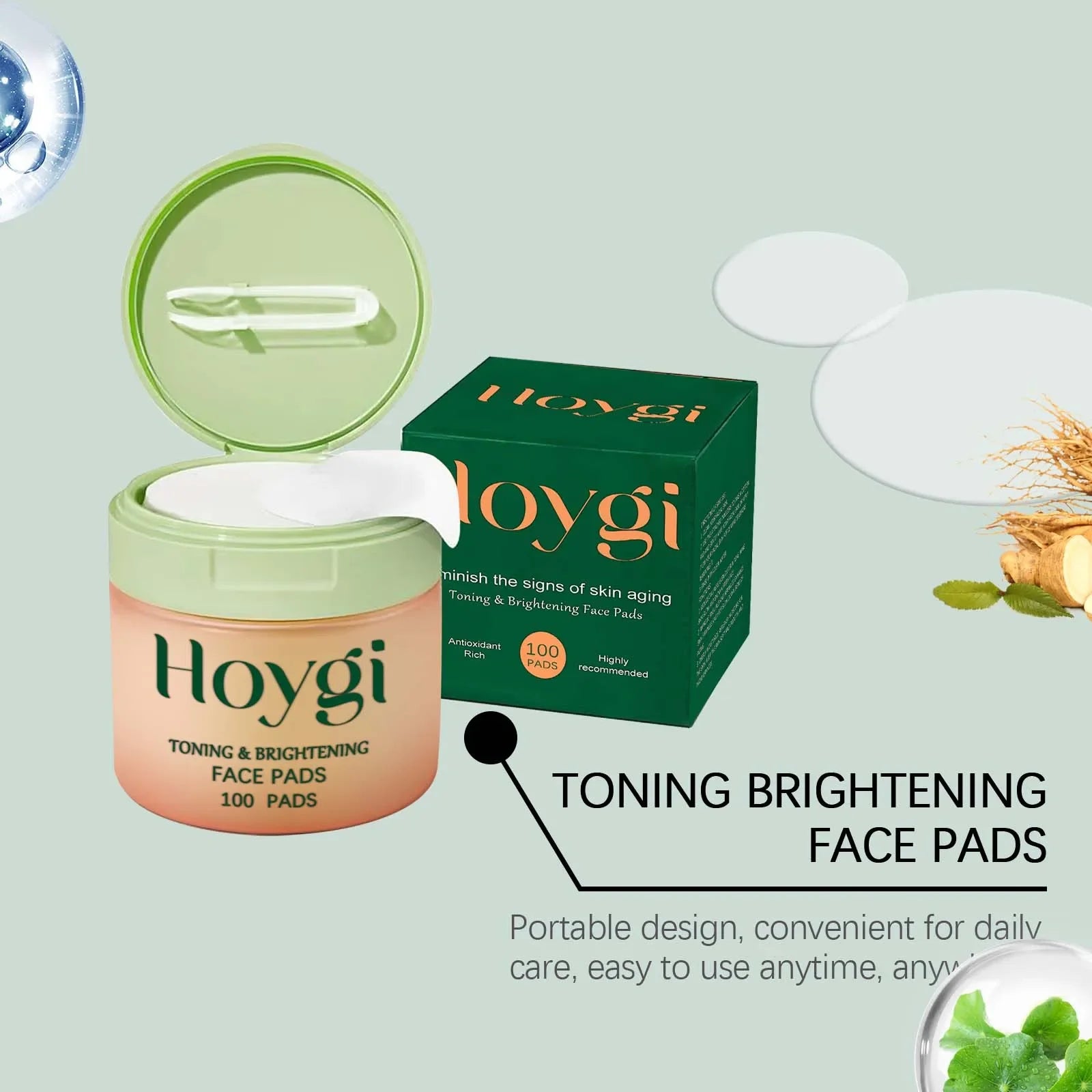 Moisturizing Centella Asiatica Cotton Pads Nourishing Lighten Fine Lines Anti Acne Smooth Even Skin Tone Repair Damaged Skin Car