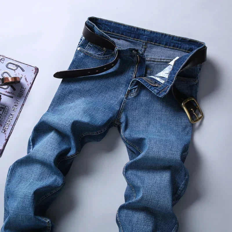 Mens High Quality Jeans Fashion Straight Denim Pants Men Classic Casual Jeans Male Plus Size Denim Trousers Ripped Jeans 28-40 - You Offer