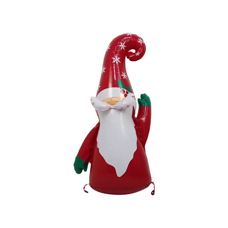 PVC Christmas Inflatable Decorations Santa Gingerbread Man Nutcracker Soldier Postbox Ornaments Christmas Outdoor Garden Decor