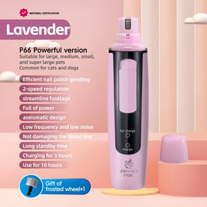 Fenice P66 USB Charging Electric Nail Grinder Rechargeable Quiet Pet Nail Clippers with Free Grinding Wheel for Dogs/Cats/Pets