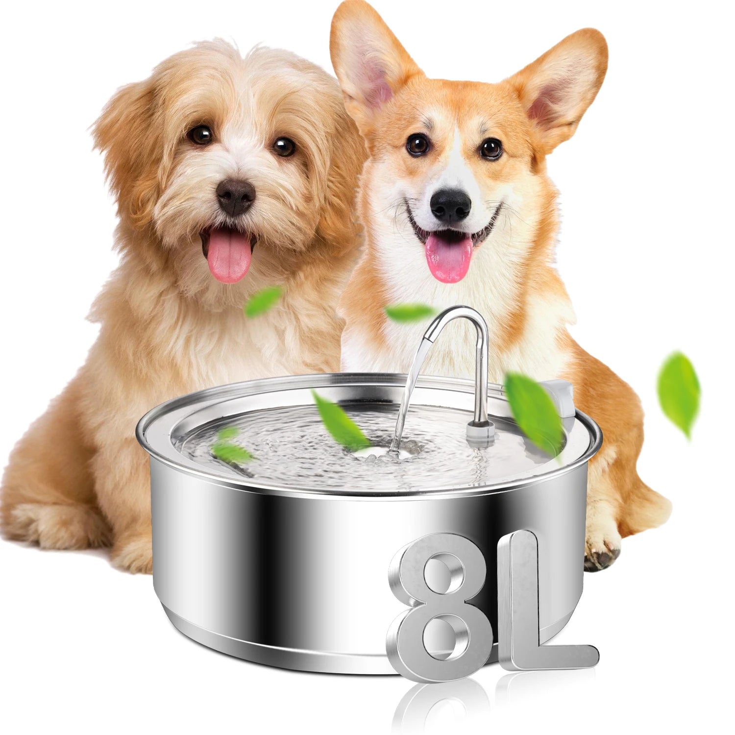 Stainless Steel Cat Water Fountain Automatic Cat Drinker Drinking Fountain For Cats Dogs Pet Water Dispenser Accessories