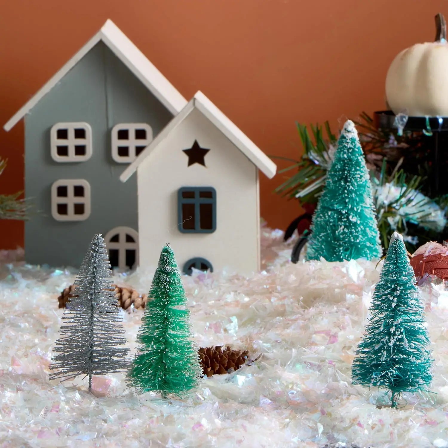Artificial Fake Snow Christmas Snow Powder Winter Snowflake Decor for DIY Crafts Village Displays Holiday Xmas Party Favors