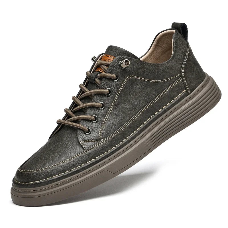 Fashion Handmade Brand Men Casual Shoes Genuine Leather Men Flats Soft Oxford Shoes Luxury Quality Outdoor Shoes Men Sneakers