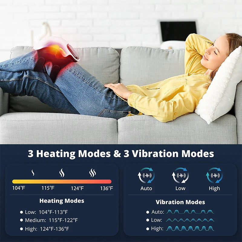 Medcursor Electric Heating Massage Knee Pad Wireless Heated Knee Massager Temperature Hot Compress Vibration Massage - You Offer