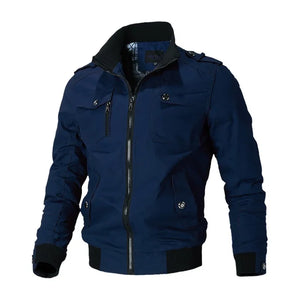 Cargo Jacket Men Casual Windbreaker Jacket Coat Men Spring Autumn New Hot Outwear Stand Slim Unload Jacket Mens