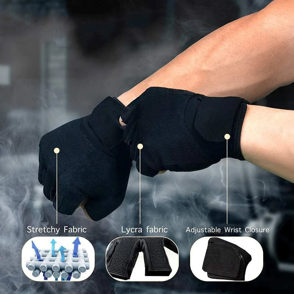 Weight Lifting Gloves Half Finger Gloves Workout Gloves Cycling Gloves for Men and Women for Weight Lifting Cycling Gym Training - You Offer