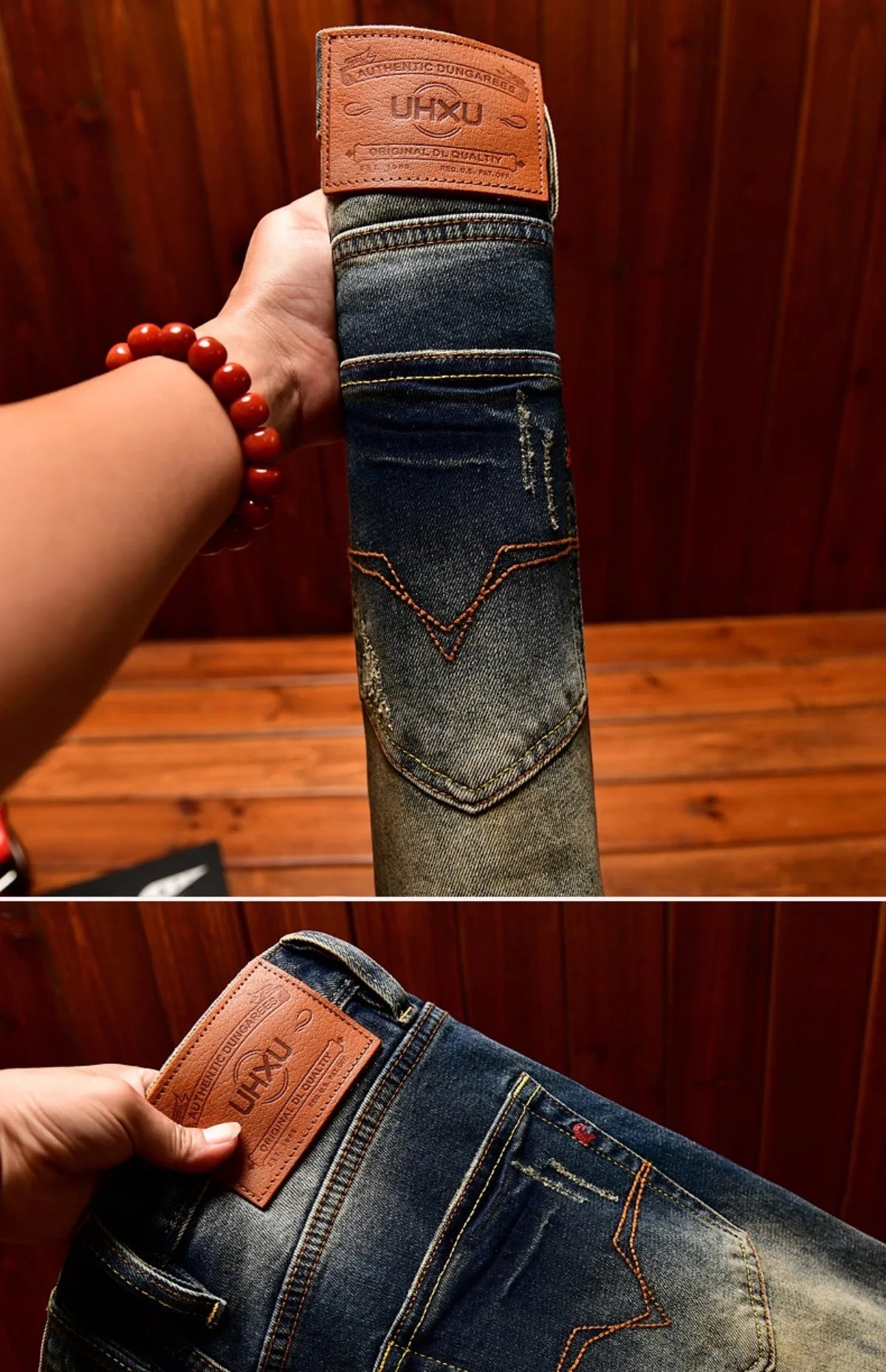 Heavy duty denim washed retro jeans for men 2025 new slim fit small foot elastic trendy brand casual Korean version pants - You Offer