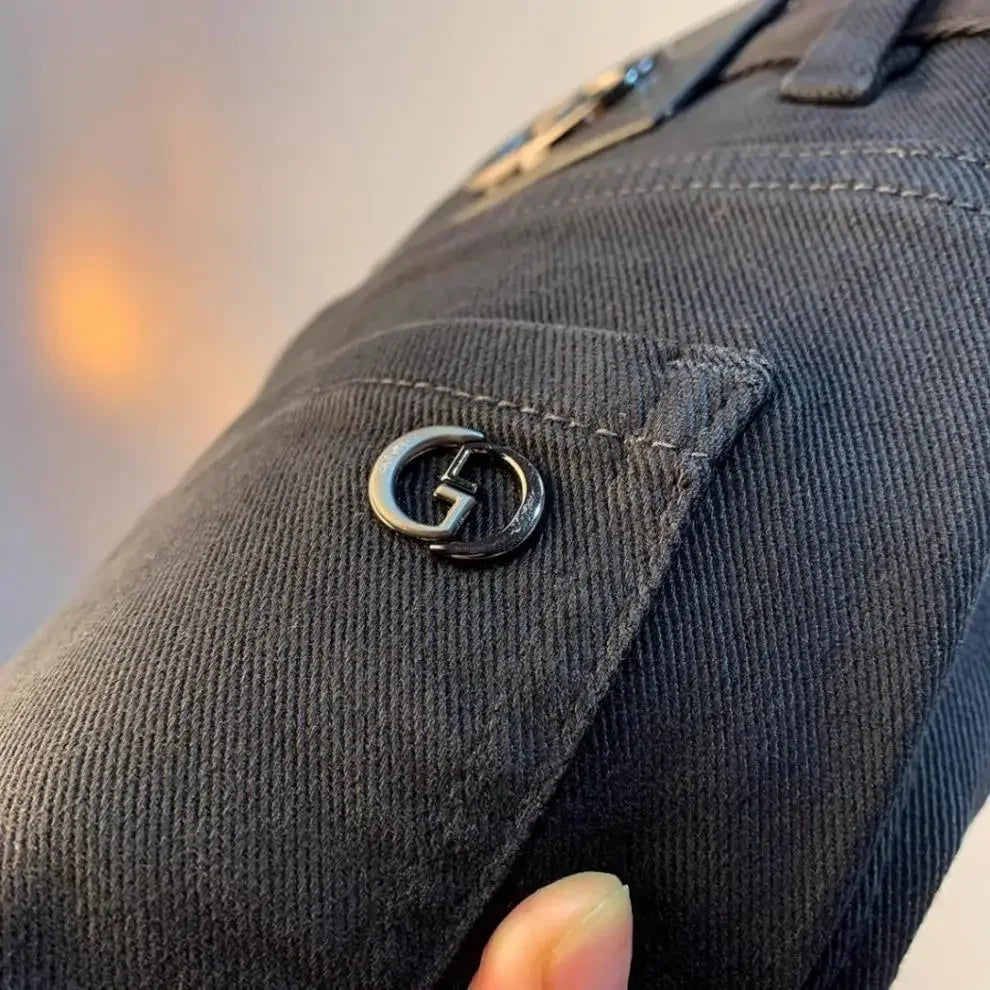 Spring Autumn Men's Elastic Slim Fit Casual Jeans Trendy Loose High End Brand Fashionable Long Trousers Popular Style - You Offer