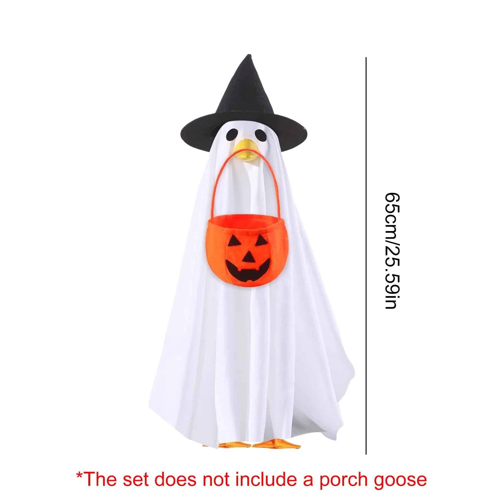 Halloween Ghost Porch Goose Outfit Vibrant 23 Inch Lawn Porch Outfit Halloween Goose Shirt Decor for Halloween Garden Party