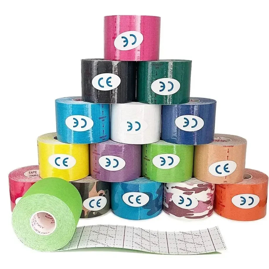 1/6pcs Breathable Cotton Kinesiology Tape Sports Elastic Roll Adhesive Muscle Bandage Knee Elbow Protector Injury Pain Care Tape