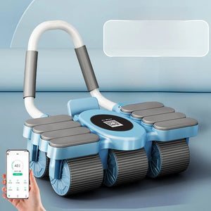 Upaded Six-Wheel Eight-Knee Pu-Up Rebound Abdominal Wheel Fitn Equipment for Men And Women Home Exercise Abdominal Mus...