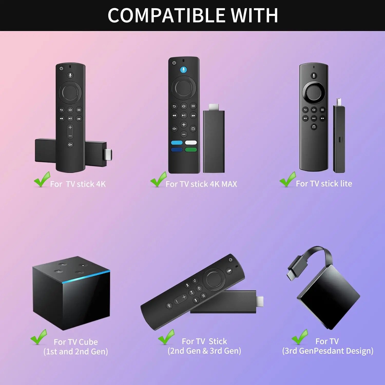 Remote L5B83G Voice Control Replacement (3rd Gen) - Fits AMZ TV Stick (2nd, 3rd, Lite, 4K) & Fire TV Cube (1st/2nd Gen) - You Offer