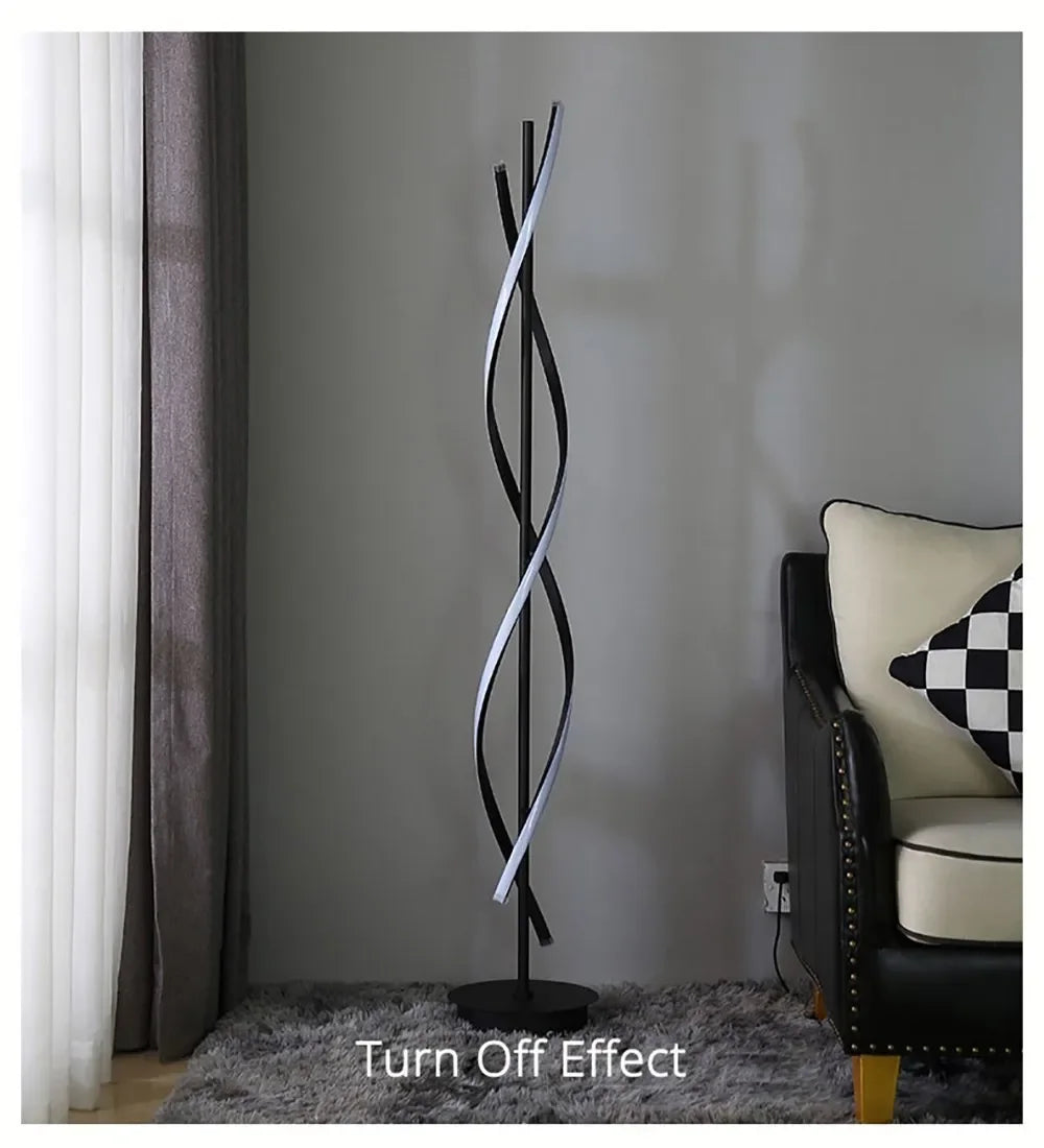 Minimalist creative floor lamp, bedroom living room personalized atmosphere lamp,Nordic minimalist LED circular curve floor lamp
