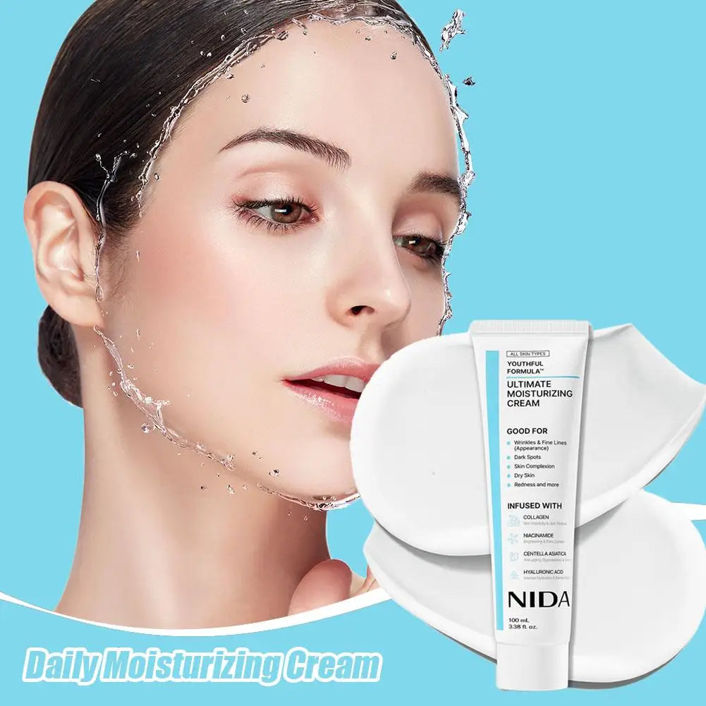 100ml Korea NIDA Moisturizing Ultimate Cream Collagen Youthful Repair Damage Skin Strengthen Barrier Daily Facial Skin Care