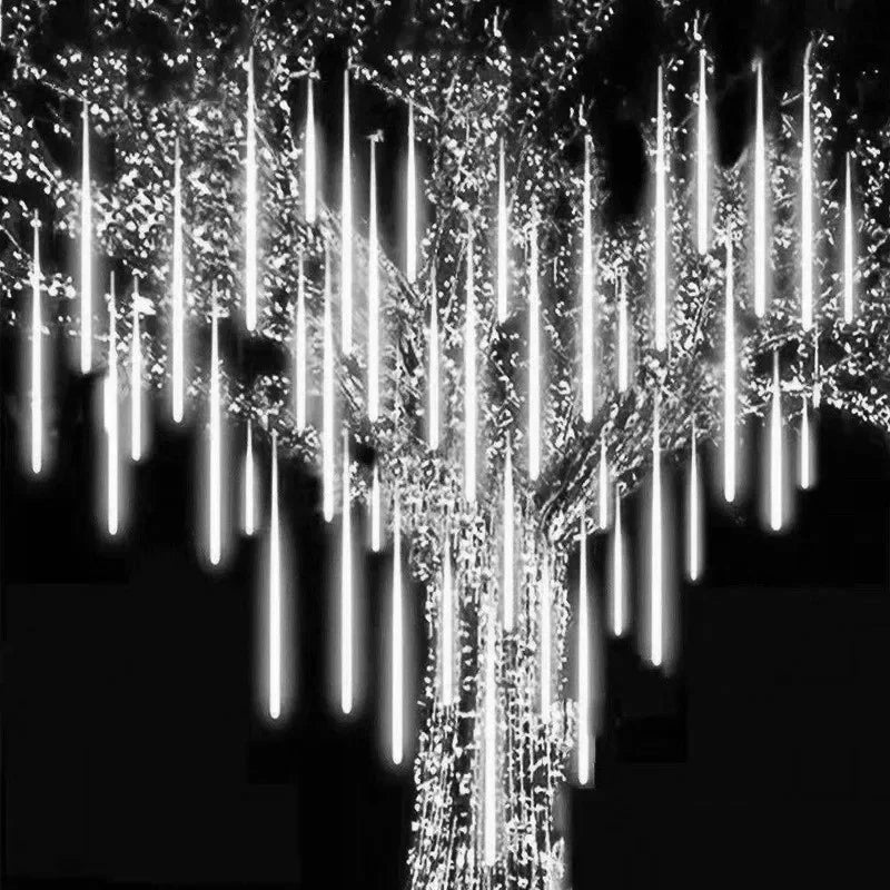 Outdoor LED Meteor Shower Lights Falling Rain Drop Fairy String Light Waterproof for Christmas Party Garden Holiday Decorations