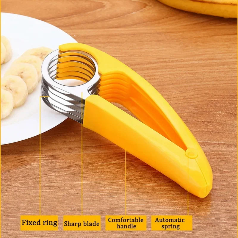 Kitchen Vegetable Cutter Peeler Salad Slice Stainless Steel Banana Cutter Chopper Fruit Cutter Cucumber Knife  Kitchen - You Offer