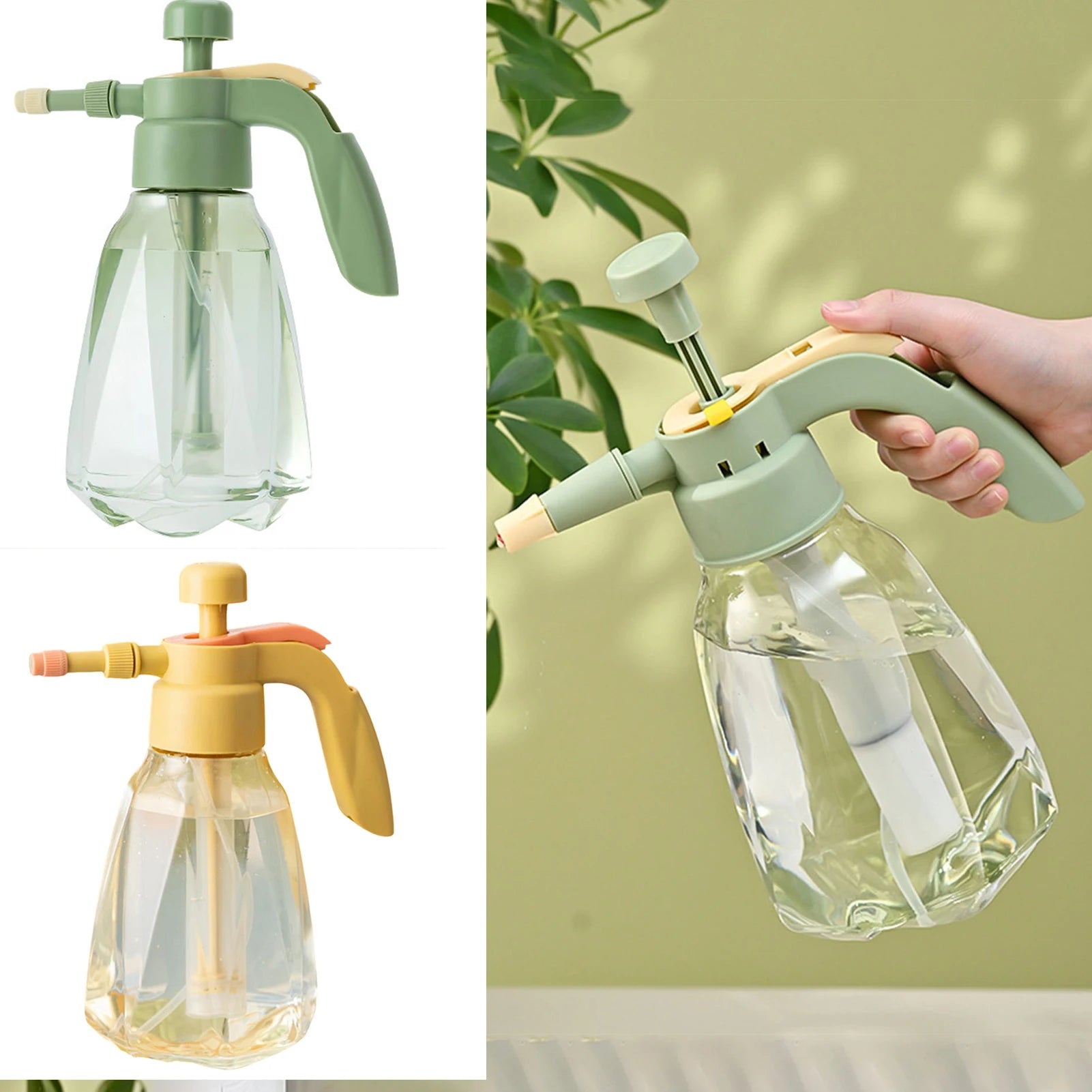 Indoor Large Pressure Watering Can 1.5l Large Capacity Clear Water Bottle For Garden Outdoor Plant House Flower Xuan-us - You Offer