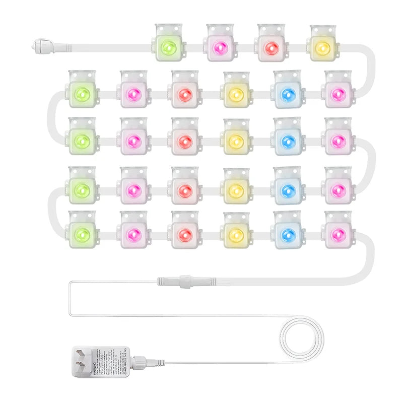 20M Permanent Outdoor Lights Smart RGBIC LED Eaves Lights with App/Remote Control Full House Flashing Lighting Christmas  Decor