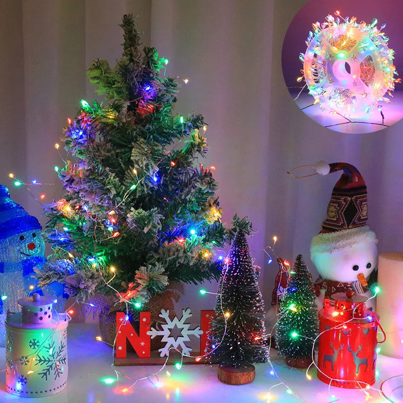 LED Firecracker String Lights Remote Control Halloween Garland EU/US DC Power Fairy Light for Wedding Party Christmas Decoration